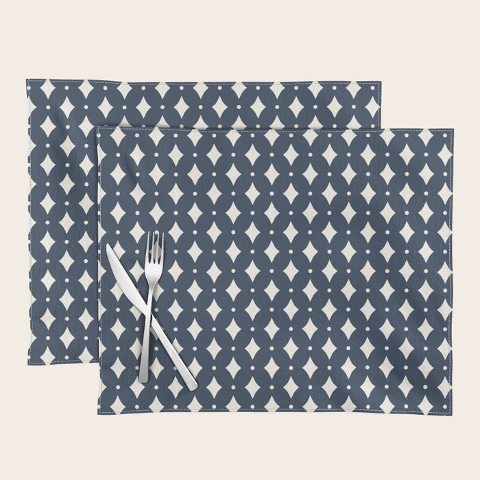 Vintage Stars VIII Dark Navy Blue Placemat Gallery Image 1