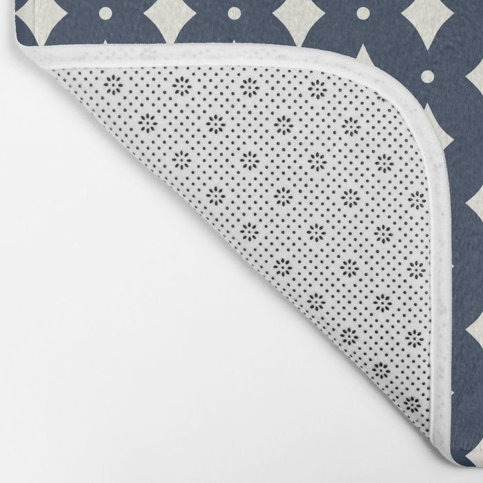 Vintage Stars VIII Dark Navy Blue Bath Mat Gallery Image 2