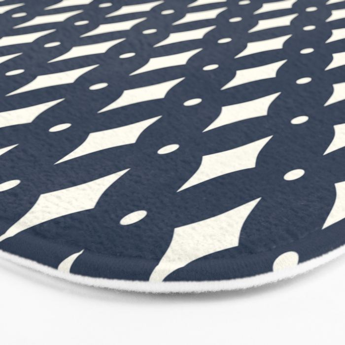 Vintage Stars VIII Dark Navy Blue Bath Mat Gallery Image 3