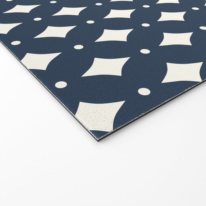 Vintage Stars VIII Dark Navy Blue Welcome Mat Gallery Image 2