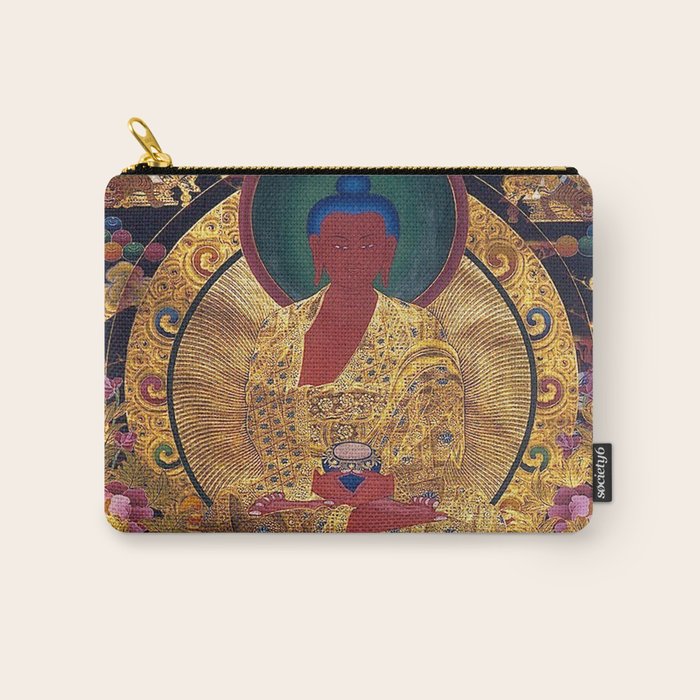 Amitabha Buddha Golden Shambala Thangka Carry All Pouch Gallery Image 1