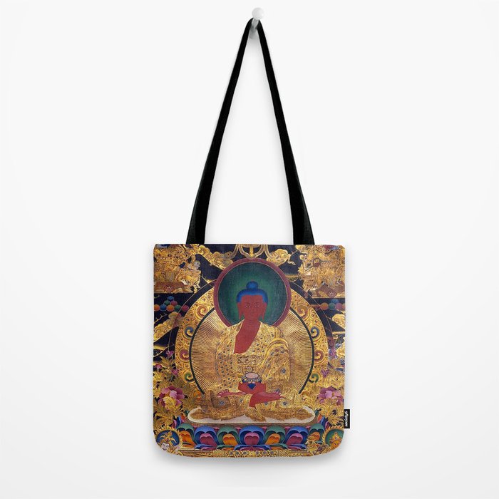 Amitabha Buddha Golden Shambala Thangka Tote Bag Gallery Image 2