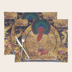 Amitabha Buddha Golden Shambala Thangka Placemat Gallery Image 1