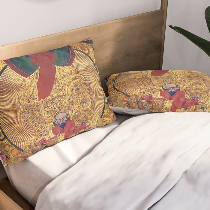 Amitabha Buddha Golden Shambala Thangka Pillow Sham Gallery Image 2