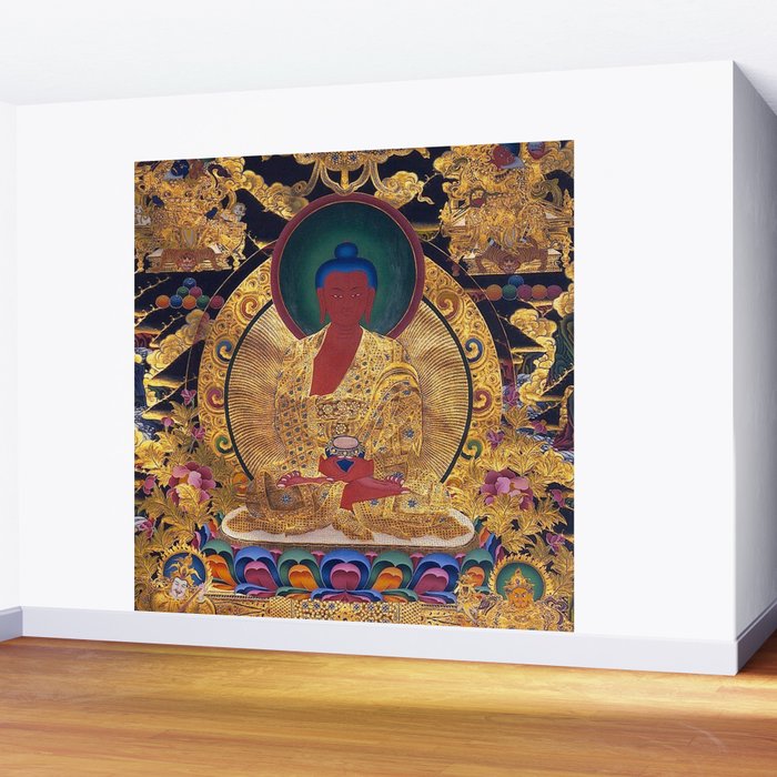 Amitabha Buddha Golden Shambala Thangka Wall Mural Gallery Image 2
