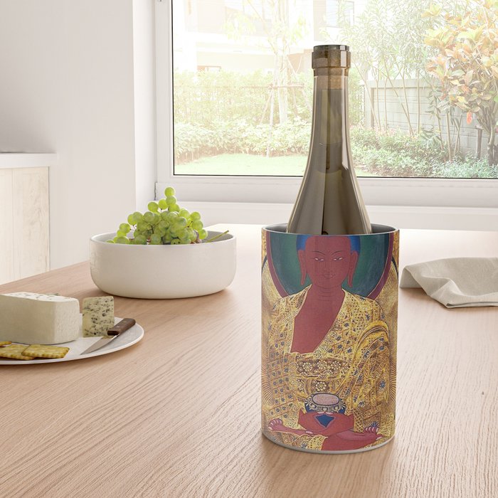 Amitabha Buddha Golden Shambala Thangka Wine Chiller Gallery Image 4