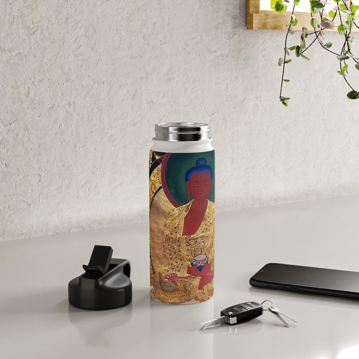 Amitabha Buddha Golden Shambala Thangka Water Bottle Gallery Image 4
