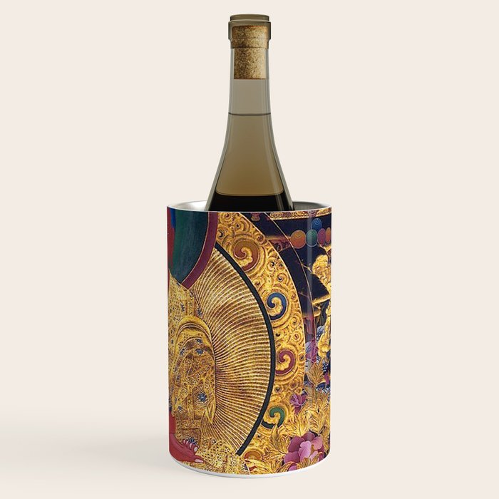 Amitabha Buddha Golden Shambala Thangka Wine Chiller Gallery Image 3