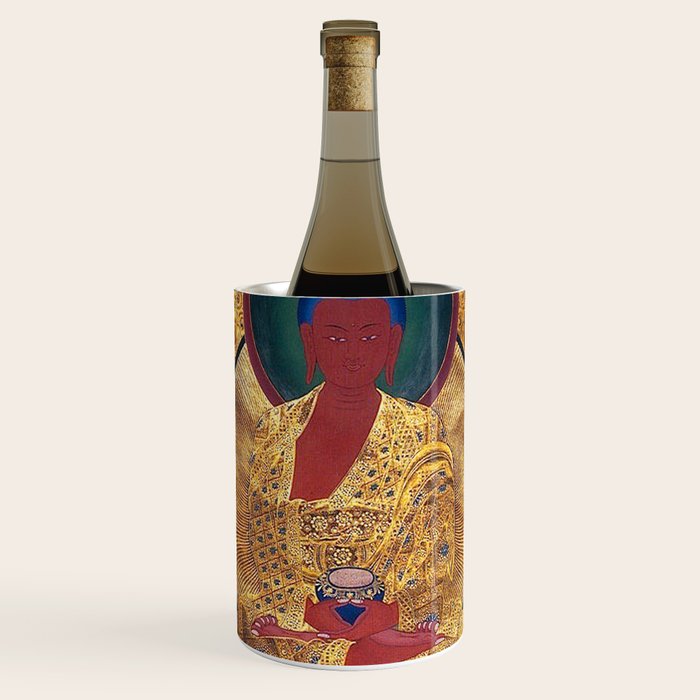 Amitabha Buddha Golden Shambala Thangka Wine Chiller Gallery Image 1