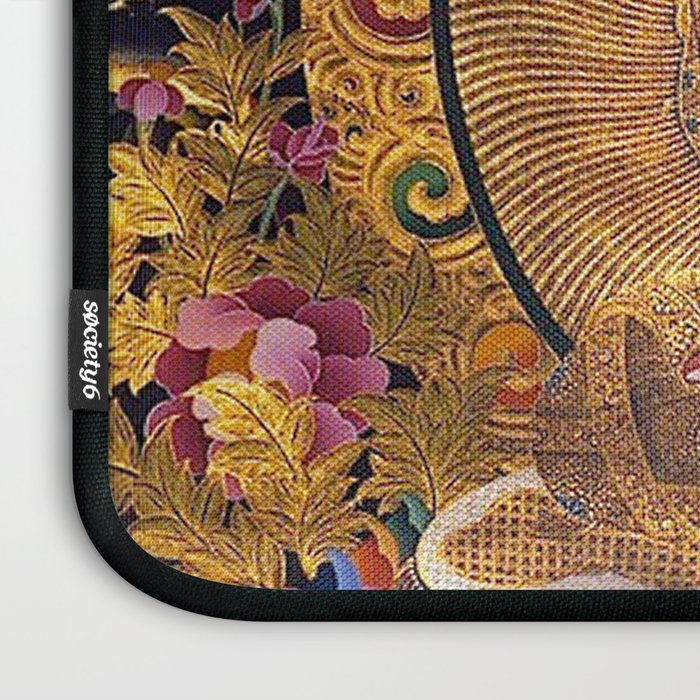 Amitabha Buddha Golden Shambala Thangka Laptop Sleeve Gallery Image 3