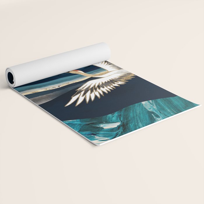 Midnight Cranes Yoga Mat Gallery Image 2