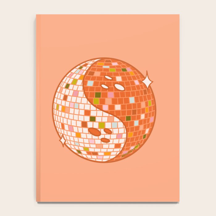 Spooky Yin Yang Disco Ball Notebook Gallery Image 4