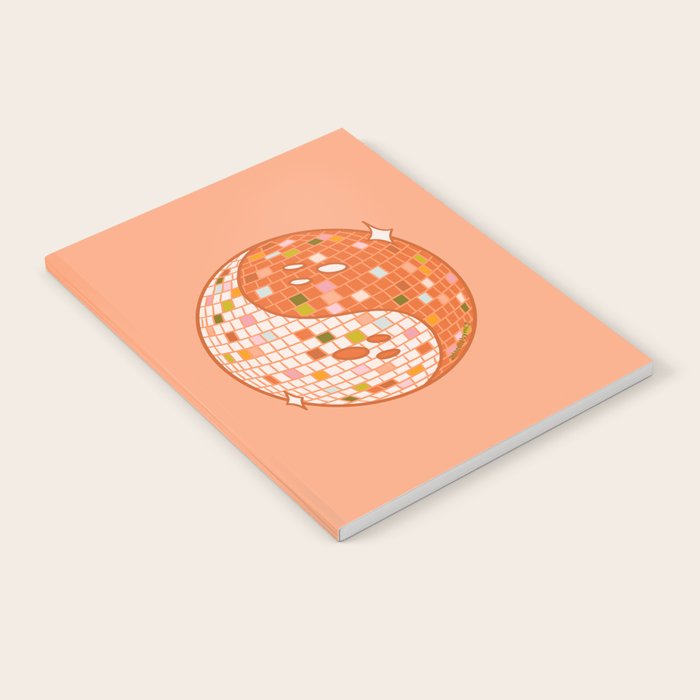Spooky Yin Yang Disco Ball Notebook Gallery Image 2