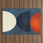 mid century geometric autumn 4 Outdoor Rug Gallery Image 1