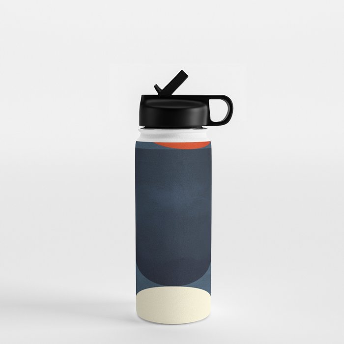 mid century geometric autumn 4 Water Bottle Gallery Image 1