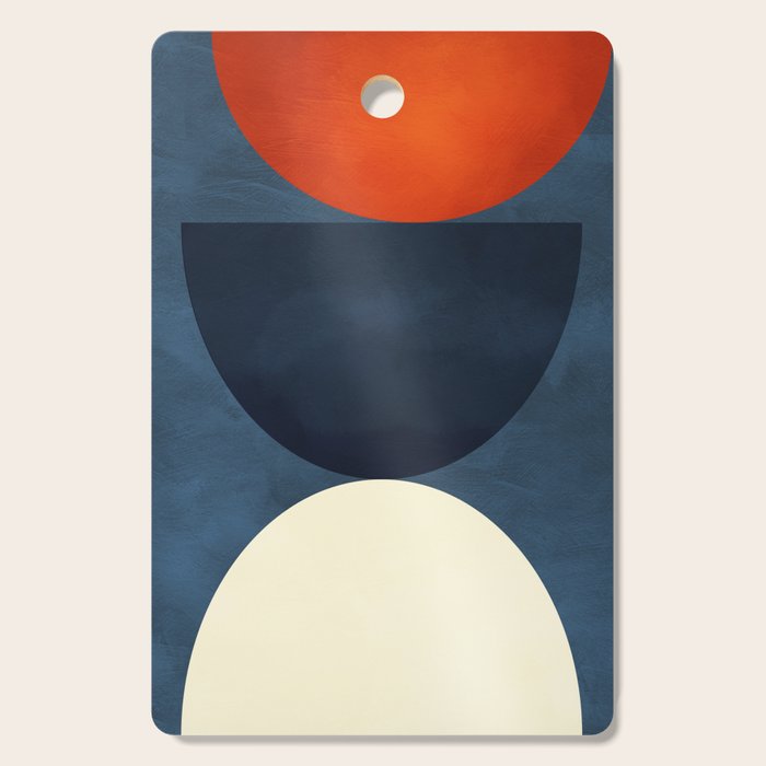mid century geometric autumn 4 Cutting Board Gallery Image 1