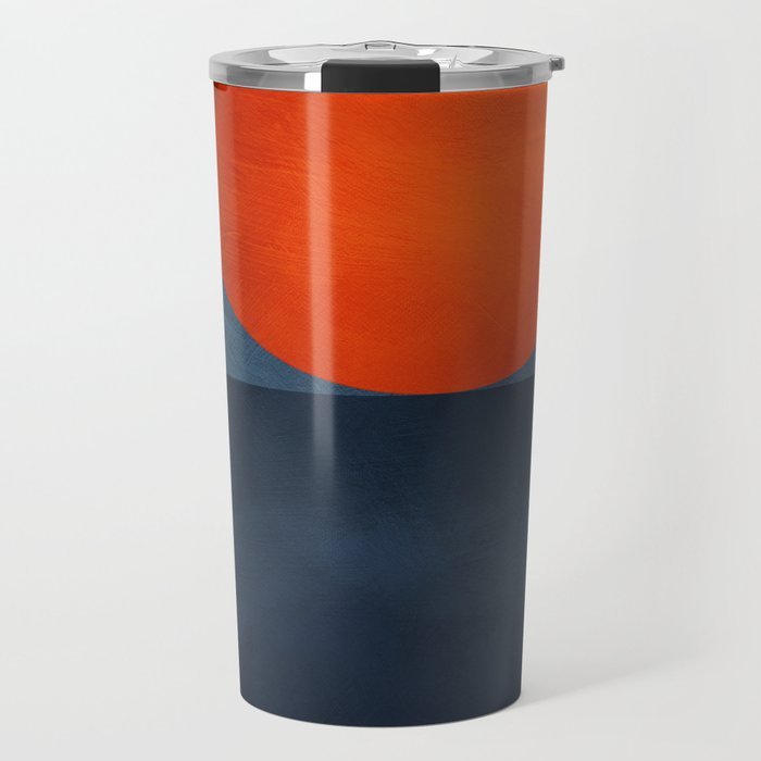 mid century geometric autumn 4 Travel Mug Gallery Image 1