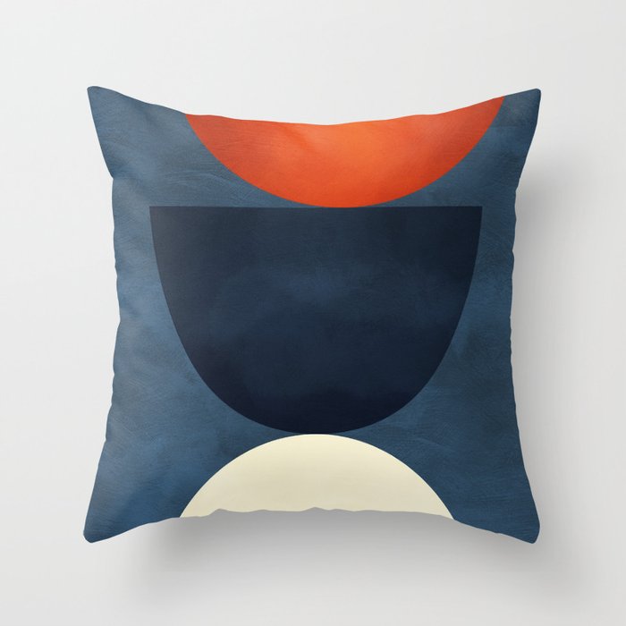 mid century geometric autumn 4 Throw Pillow Gallery Image 6