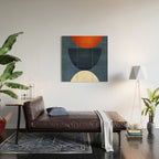 mid century geometric autumn 4 Wood Wall Art Gallery Image 2