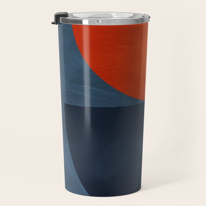 mid century geometric autumn 4 Travel Mug Gallery Image 3