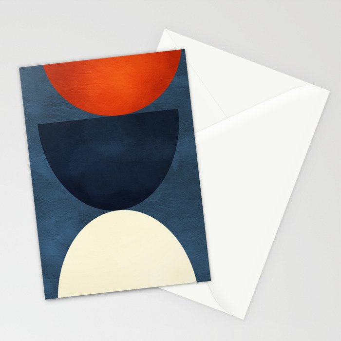 mid century geometric autumn 4 Stationery Card Gallery Image 2