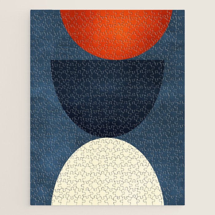 mid century geometric autumn 4 Jigsaw Puzzle Gallery Image 1