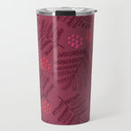 Winter & Woodsy Pine Trees in Ruby Red Travel Mug Gallery Image 1