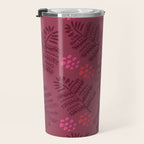 Winter & Woodsy Pine Trees in Ruby Red Travel Mug Gallery Image 3