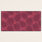 Winter & Woodsy Pine Trees in Ruby Red Desk Mat Gallery Image 3