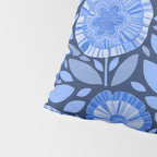 Folk Floral Blossoms in Midnight Blue Pillow Sham Gallery Image 4
