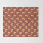 FAST FOOD / Burger - pattern Throw Blanket Gallery Image 2