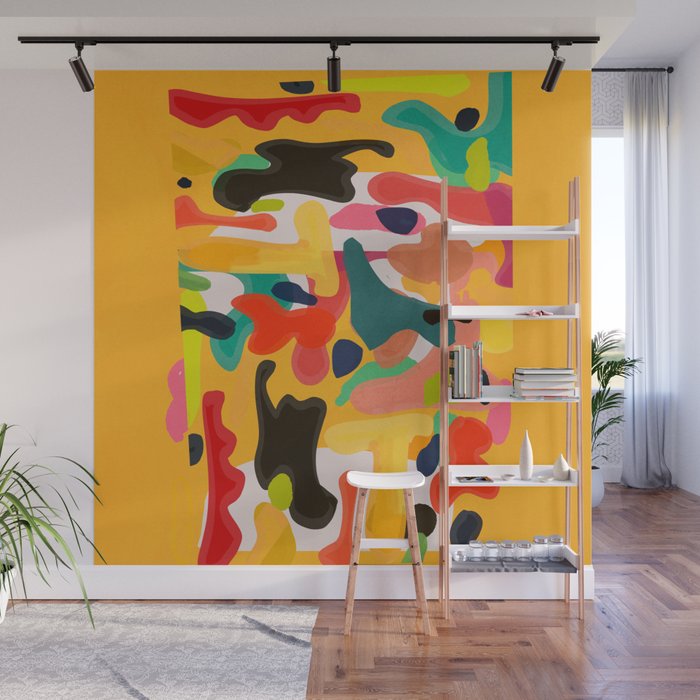 Modern Abstract Shapes 15 Wall Mural Gallery Image 1