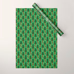 Abstract Fir Trees and Pine Cones Wrapping Paper Gallery Image 1