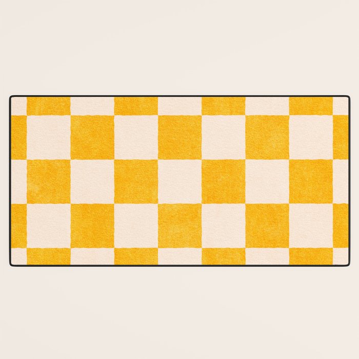 CHECKER - 001 - Goldenrod Desk Mat Gallery Image 3