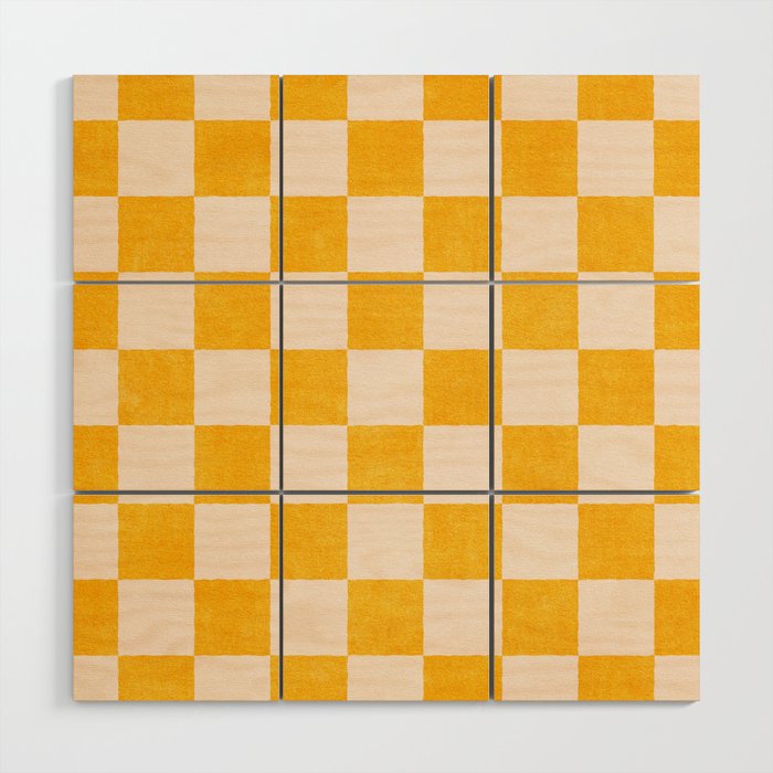 CHECKER - 001 - Goldenrod Wood Wall Art Gallery Image 1