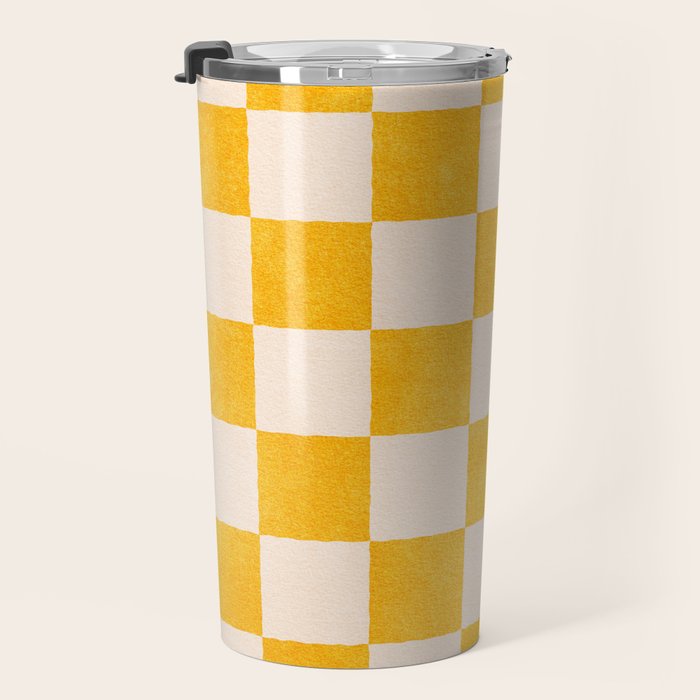 CHECKER - 001 - Goldenrod Travel Mug Gallery Image 3