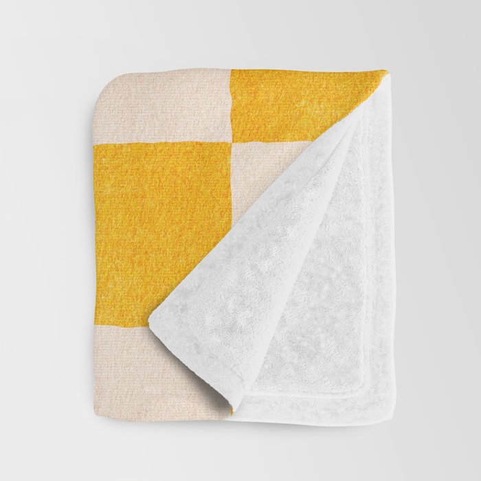 CHECKER - 001 - Goldenrod Throw Blanket Gallery Image 3