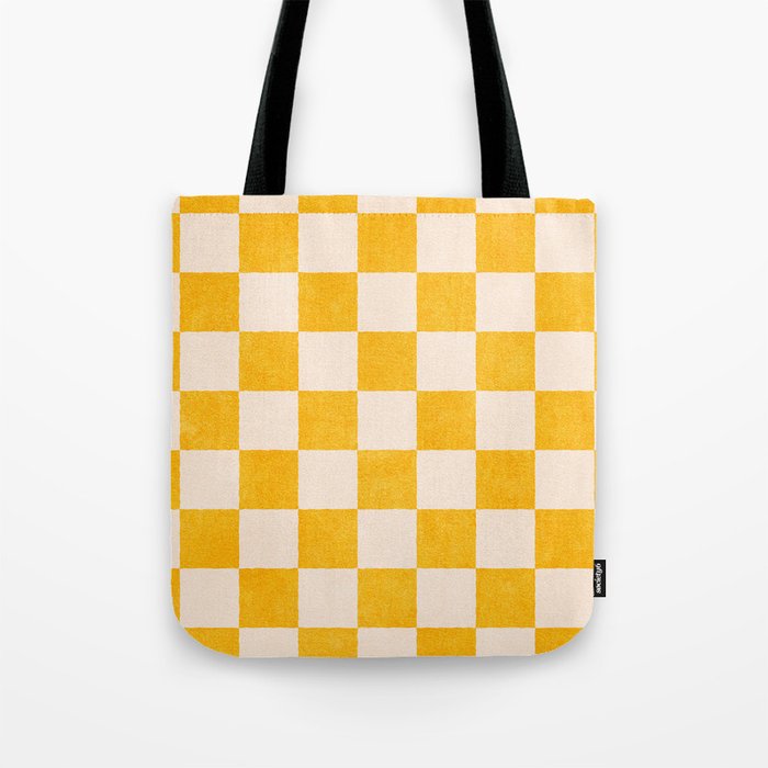 CHECKER - 001 - Goldenrod Tote Bag Gallery Image 1