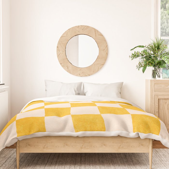 CHECKER - 001 - Goldenrod Duvet Cover Gallery Image 3