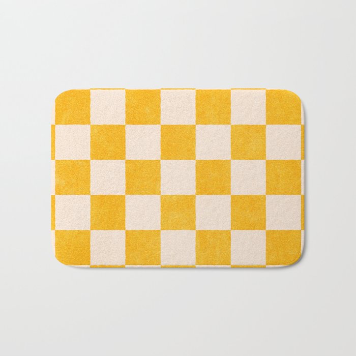 CHECKER - 001 - Goldenrod Bath Mat Gallery Image 1