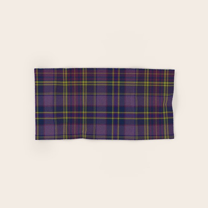 Vintage Purple Tartan Plaid Pattern Bath Towel Gallery Image 1