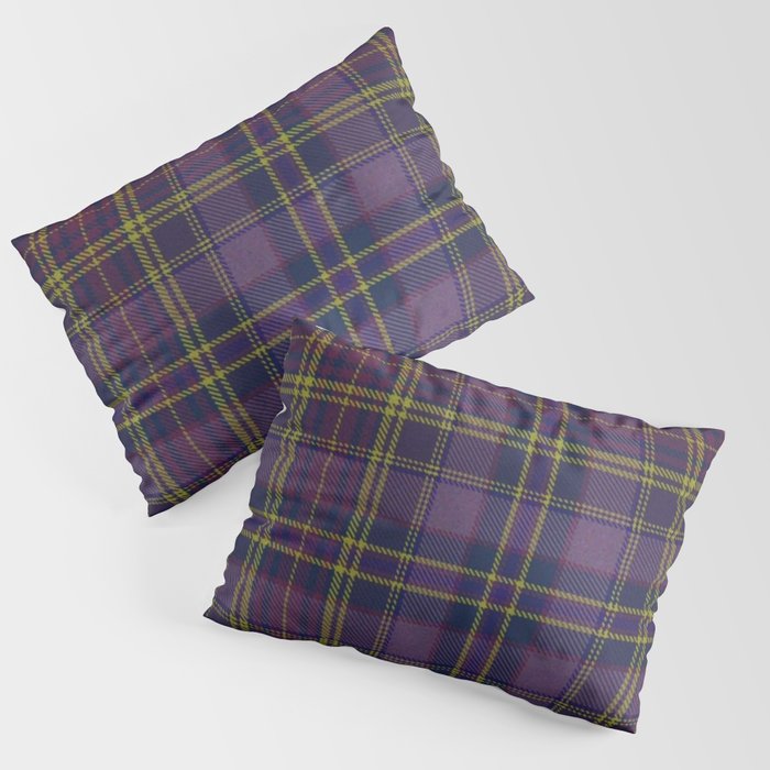Vintage Purple Tartan Plaid Pattern Pillow Sham Gallery Image 1