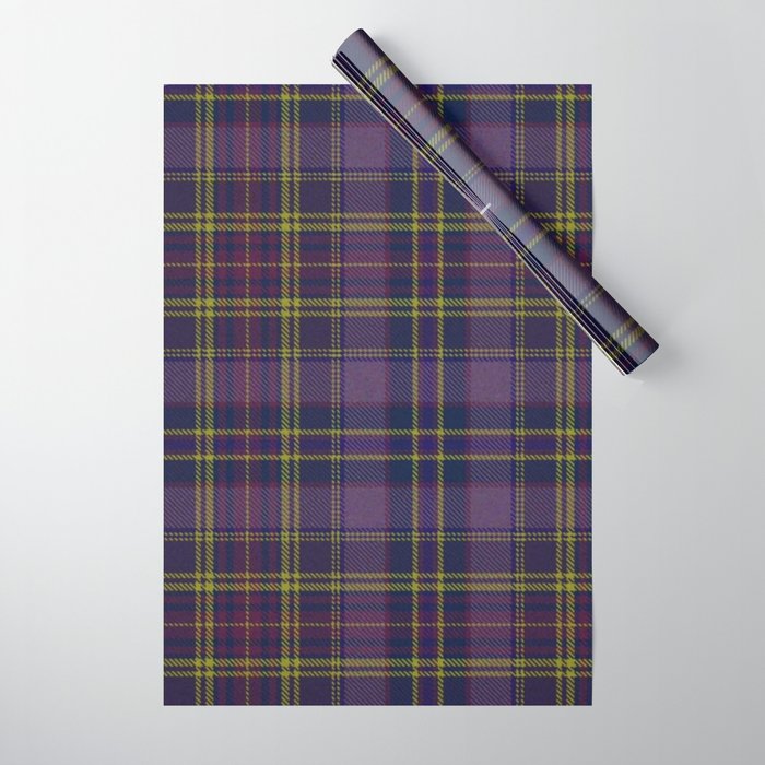 Vintage Purple Tartan Plaid Pattern Wrapping Paper Gallery Image 1