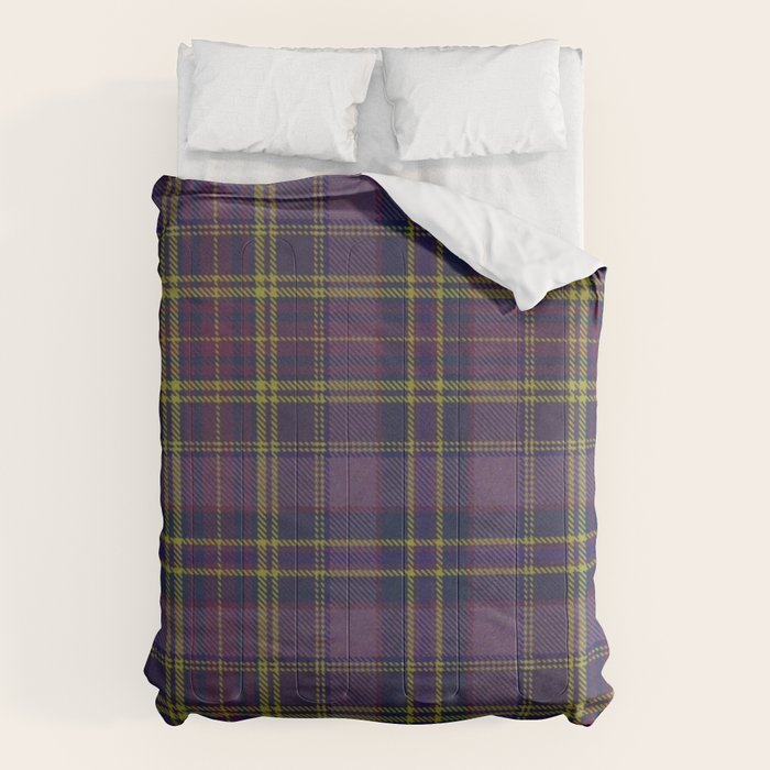Vintage Purple Tartan Plaid Pattern Comforter Gallery Image 6