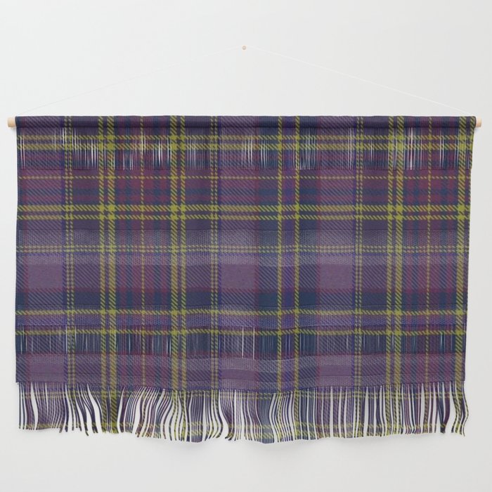 Vintage Purple Tartan Plaid Pattern Wall Hanging Gallery Image 1