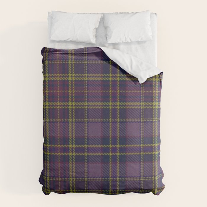 Vintage Purple Tartan Plaid Pattern Duvet Cover Gallery Image 6