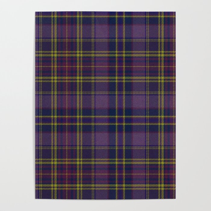 Vintage Purple Tartan Plaid Pattern Poster Gallery Image 4
