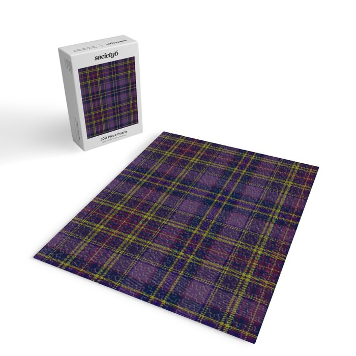 Vintage Purple Tartan Plaid Pattern Jigsaw Puzzle Gallery Image 2