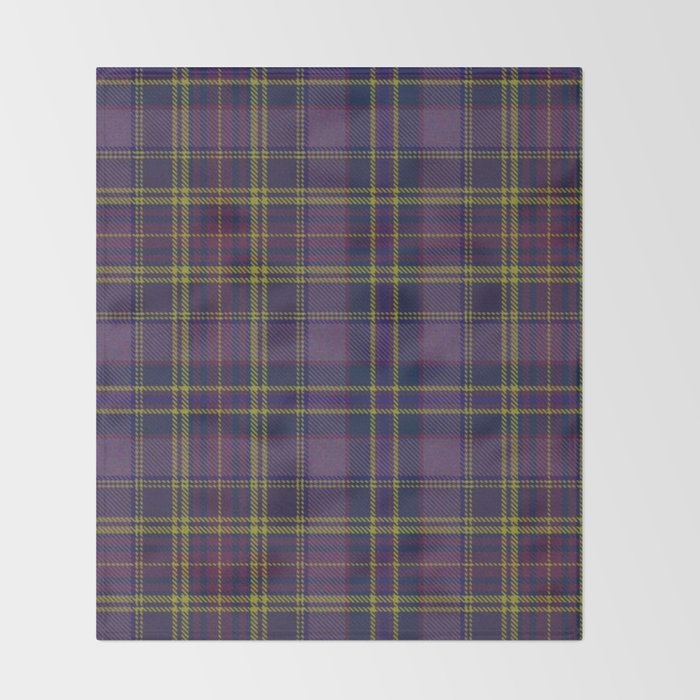 Vintage Purple Tartan Plaid Pattern Throw Blanket Gallery Image 2
