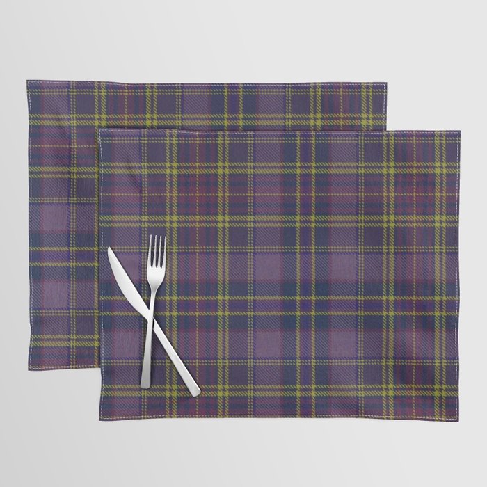 Vintage Purple Tartan Plaid Pattern Placemat Gallery Image 1